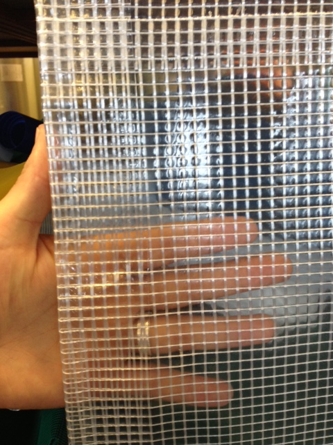 Clear Reinforced PVC Sheet 5mm polyester mesh